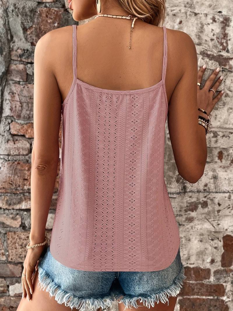 Women's Lace V-Neck Camisole Top with Thin Straps