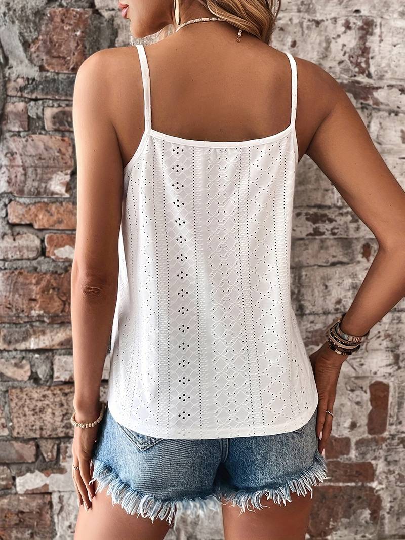 Women's Lace V-Neck Camisole Top with Thin Straps
