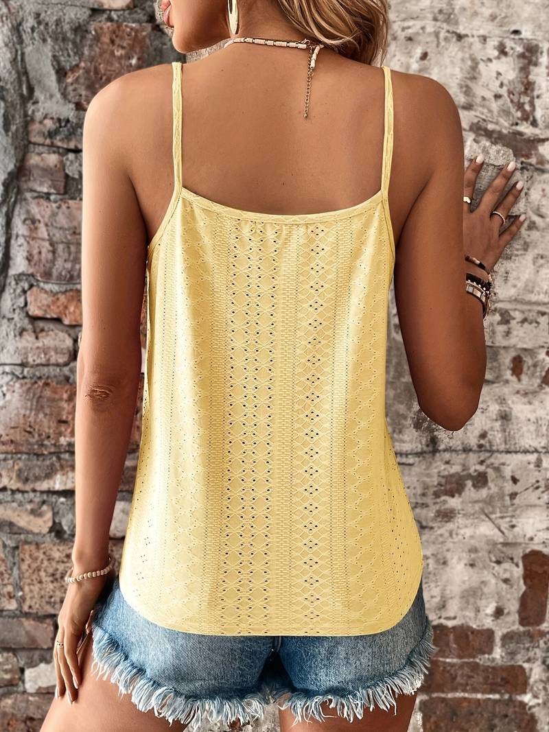 Women's Lace V-Neck Camisole Top with Thin Straps