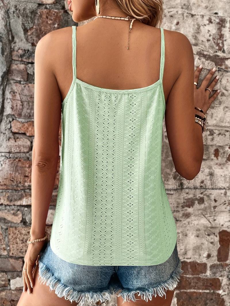 Women's Lace V-Neck Camisole Top with Thin Straps